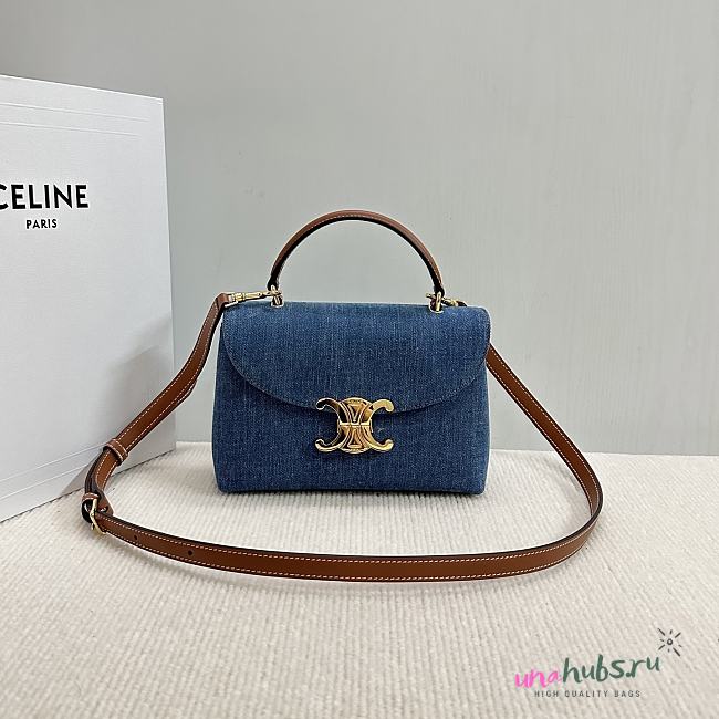 Celine Teen Nino Bag Denim 20.5x13x8cm - 1