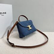 Celine Teen Nino Bag Denim 20.5x13x8cm - 3