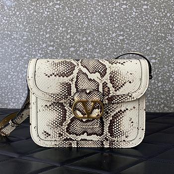 Valentino Garavani 9to5 Python Shoulder Bag 24.5x18.5x8cm