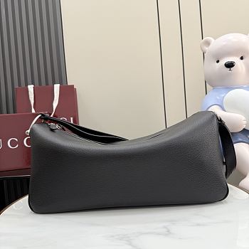 Gucci Half Horsebit crossbody bag black 44x21x15cm