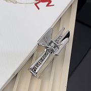 Prada Metallic Triangle Logo Claw Clip - 3