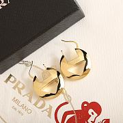 Prada Triangle Cutout Disc Earrings - 3
