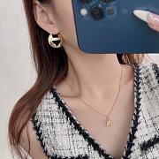 Prada Triangle Cutout Disc Earrings - 2