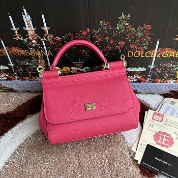 Dolce & Gabbana Small Sicily Fuchsia Pink 20x17x7cm