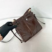 Prada Bonnie leather mini shoulder bag dark brown 20x19.5x7cm - 5