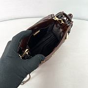 Prada Bonnie leather mini shoulder bag dark brown 20x19.5x7cm - 3