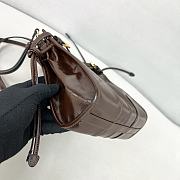 Prada Bonnie leather mini shoulder bag dark brown 20x19.5x7cm - 2
