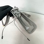 Prada Bonnie leather mini shoulder bag grey 20x19.5x7cm - 3