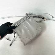 Prada Bonnie leather mini shoulder bag grey 20x19.5x7cm - 2