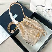 Prada Mini crystal-studded satin bag Sand Beige 19.5x15.5x10cm - 1