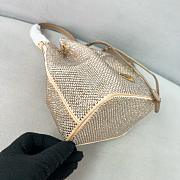 Prada Mini crystal-studded satin bag Sand Beige 19.5x15.5x10cm - 5