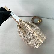 Prada Mini crystal-studded satin bag Sand Beige 19.5x15.5x10cm - 3