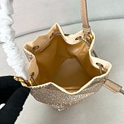 Prada Mini crystal-studded satin bag Sand Beige 19.5x15.5x10cm - 2