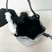 Prada Mini crystal-studded satin bag black 19.5x15.5x10cm - 5