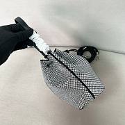 Prada Mini crystal-studded satin bag black 19.5x15.5x10cm - 2