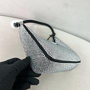 Prada Re-Edition 2005 mini crystal-studded satin bag black 22x18x6.5cm - 3