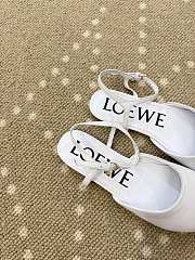 Loewe Toy Ankle Strap Ballerina white - 2