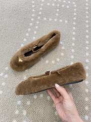 Prada Shearling Ballet Flats brown - 3