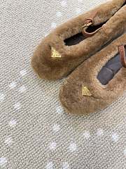 Prada Shearling Ballet Flats brown - 2