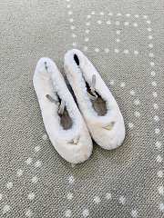 Prada Shearling Ballet Flats white - 1