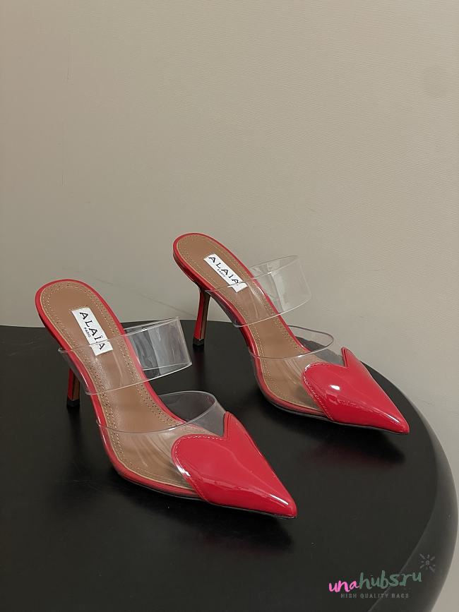 Alaia Black Heels red 8.5cm - 1