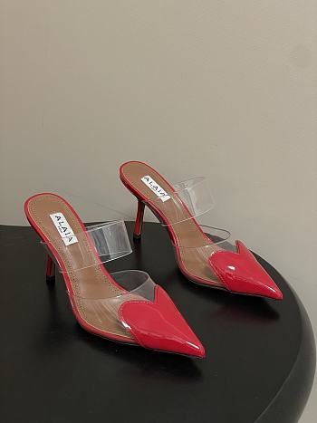 Alaia Black Heels red 8.5cm