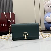 Gucci Half Horsebit wallet on chain green 20x12x3.5cm - 1