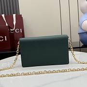 Gucci Half Horsebit wallet on chain green 20x12x3.5cm - 4