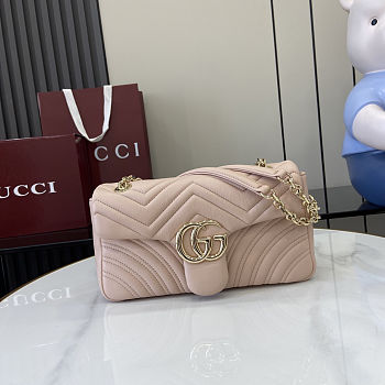 Gucci Marmont medium shoulder bag pink Beige 26x15x7cm