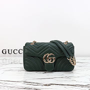 Gucci Marmont medium shoulder bag pink green 26x15x7cm - 1