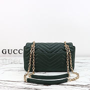 Gucci Marmont medium shoulder bag pink green 26x15x7cm - 3