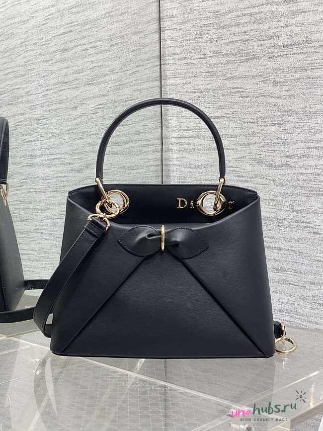 Dior Cigale Bag Shiny Supple Black 28x10x22cm - 1