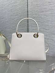 Dior Cigale Bag Shiny Supple White 28x10x22cm - 3