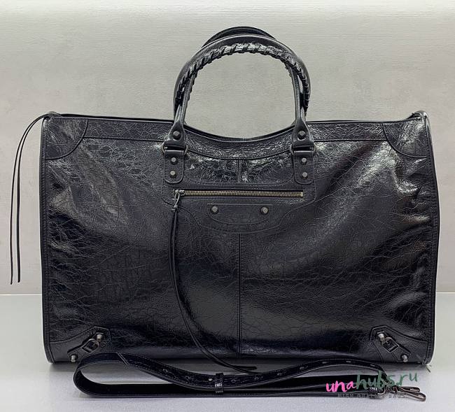 Balenciaga Le City Travel Bag in black Arena lambskin 55x35x20cm - 1