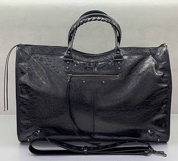 Balenciaga Le City Travel Bag in black Arena lambskin 55x35x20cm