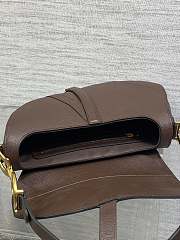 Dior Saddle Bag Dark Brown with Strap 24x6x18cm - 2