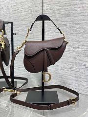 Dior Saddle Dark Brown Strap 19.5x6x15cm - 1