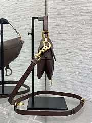 Dior Saddle Dark Brown Strap 19.5x6x15cm - 3