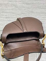Dior Saddle Dark Brown Strap 19.5x6x15cm - 2