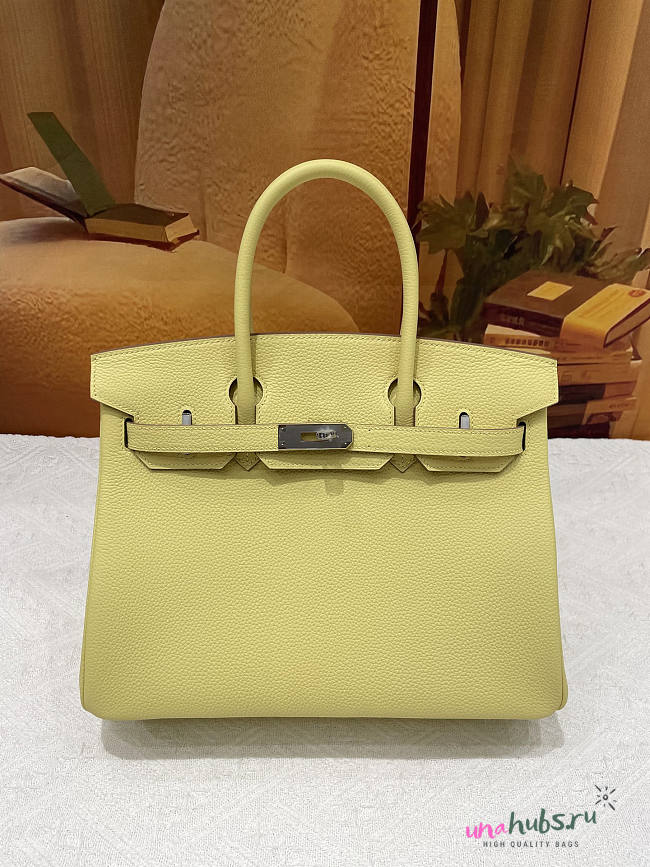 Hermes Birkin 30 Yellow Togo Silver 30cm - 1