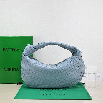 Bottega Veneta Jodie Blue Leather Bag - 48x40x16cm