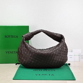 Bottega Veneta Jodie Dark Brown Leather Bag - 48x40x16cm