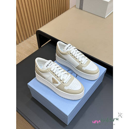 Prada Downtown Bold Leather Sneakers - 1