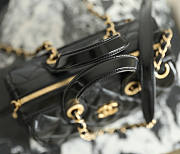 Chanel 25A Black Bolsa CC Bowling Bag 21x17x13cm - 5