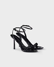 Prada Brushed leather sandals Black 10cm - 1