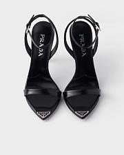 Prada Brushed leather sandals Black 10cm - 3