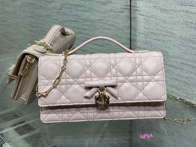 Dior My Mini Bag Pink Cannage Lambskin 21x11.5x4.5cm - 1
