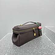 Loro Piana Extra Softy Bag L33 Calfskin Dark Chocolate 33x14x9cm - 3