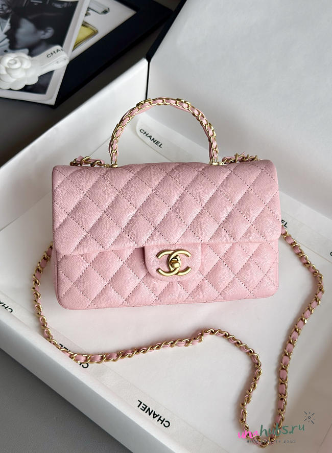 Chanel Top Handle Pink Caviar 22.5x13.5x6cm - 1