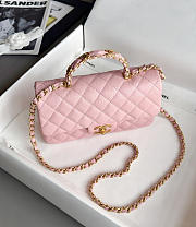 Chanel Top Handle Pink Caviar 22.5x13.5x6cm - 4